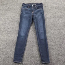 American Eagle Outfitters Women's Jeans Blue Dark Wash Skinny Stretch Size 2