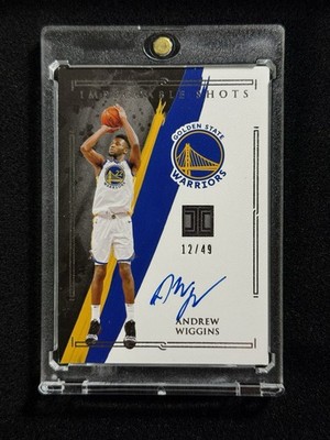 2020-21 Panini Impeccable Gold #/49 Andrew Wiggins On Card Auto Rare High End