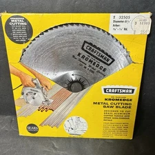 NOS Sears Craftsman Kromedge Metal Cutting Saw Blade #932505 - 6.5”diameter USA