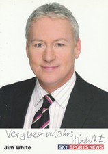 Jim White [TV - Radio Presenter - Sky Sports - TalkSPORT] Signed Promo Card