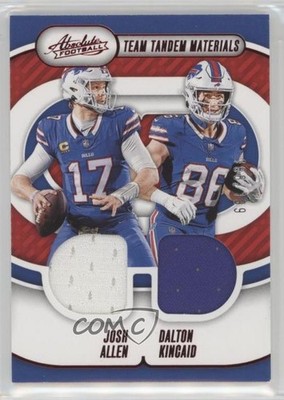 2024 Panini Absolute Team Tandem Materials 188/199 Josh Allen Dalton Kincaid 0c3