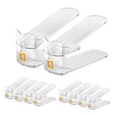 Clear Shoe Slots Organizers 10Pack Shoe Stacker Organizer for Closet Shoe Sta...