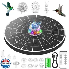 AISITIN 9W Solar Fountain Pump with 6600mAh Rechargeable Battery and 14 Nozzl