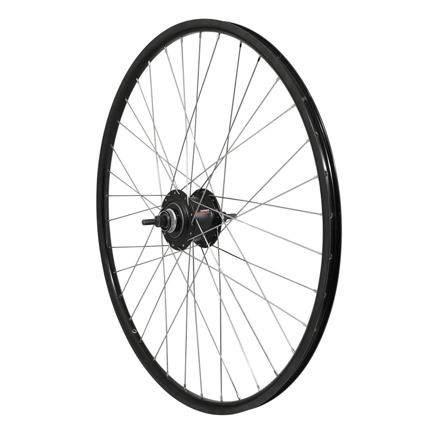 Roue arriere VTC 700x35 alu noir Nexus 7v pour velo de voyage