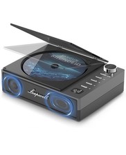 Leapwell Portable Bluetooth Desktop CD Player for Home with Speakers