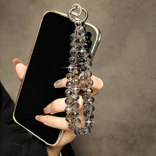 Beaded Phone Wrist Strap, Cellphone Lanyard Chain, Sparkling Wristlet Bracelet f