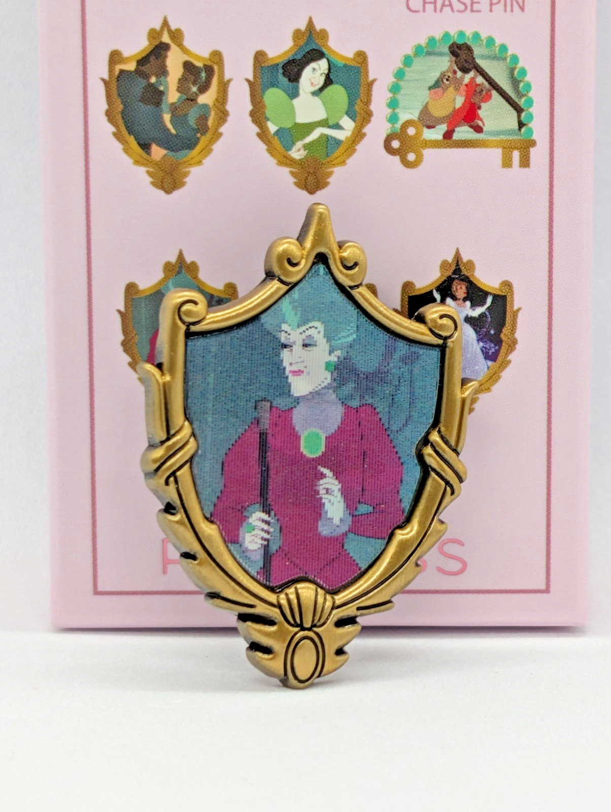 Disney Cinderella Lady Tremaine Lucifer Lenticular Pin BoxLunch Exclusive OB