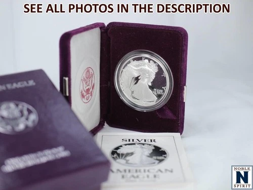 NobleSpirit Superb Gem BU 1990 .999 American Silver Eagle 1oz Round w Box