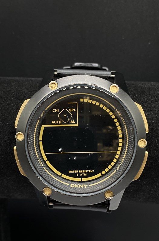 DKNY Stainless Steel 44.2 mm Digital Quartz Men's Wristwatch