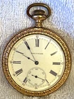 Antique American Waltham Watch Co. Gold Filled Pocket Watch HUNTING DOG CASE