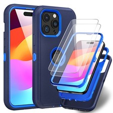 Shockproof Case For iPhone15 14 13 12 11 Pro Max Rugged Cover / Screen Protector