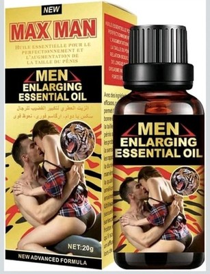 Max Man Enlarging Essential Oil for Men, Enhanced Vitality, Improved Stamina.