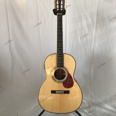 Ledux Acoustic Electric Guitar Custom 00 301 Solid Spruce Top Fishman Pickup