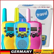 3er Kit Kinder Walkie Talkie Funkgeräte Handfunkgerät Set,8 Kanäle 3KM Reichweit
