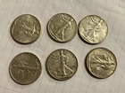 6 silver half dollar walking liberty: 1941, 1942, 1943, 1944, 1944, 1945