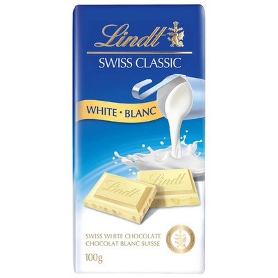 Lindt Swiss Classic White Chocolate Bar, 100g/3.5 oz.
