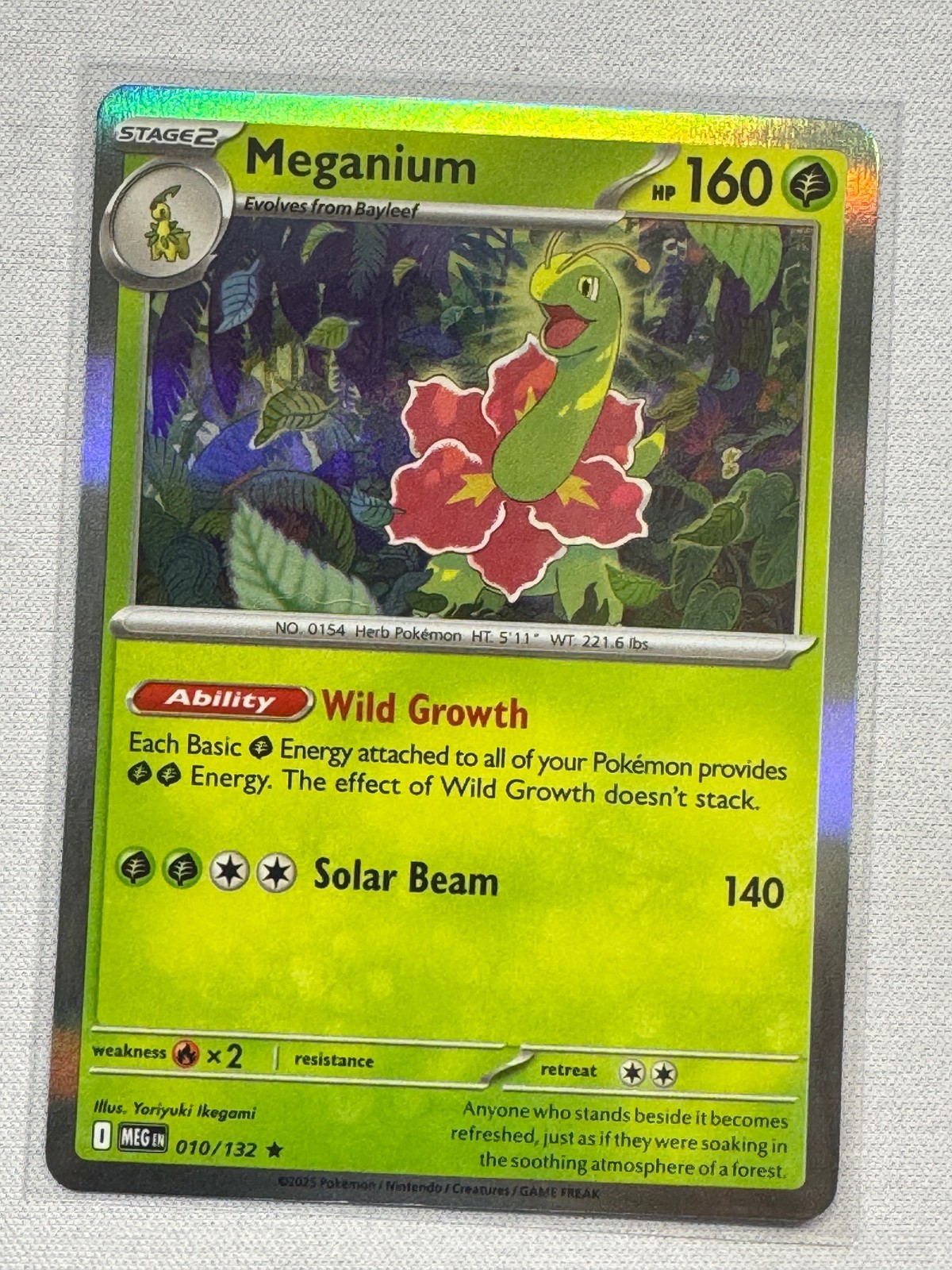 Meganium 010/132 Rare Mega Evolution Pokemon Near Mint
