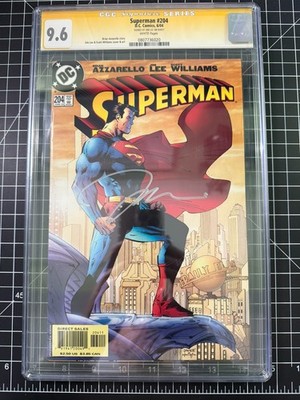 Superman (2004) #204: Sign by Jim Lee - CGC 9.6