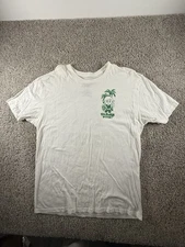 Legend of Zelda Adult T-Shirt Link Palm Tree Lapel Big Pic Back Mens Sz XL