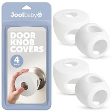 Jool Baby Door Knob Child Safety Covers 4 Pack Prevent Kids from Opening Doors