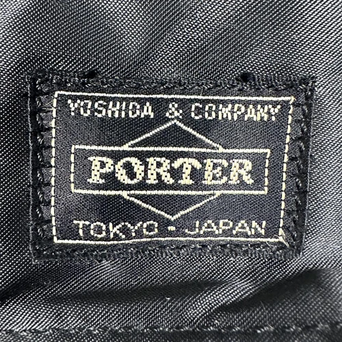 Porter Tanker Shoulder Bag Black 2 Layers YKK Zipper Unisex 28x20x8cm - Picture 4 of 13