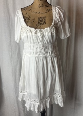NWT Urban Outfitters UO Evie Prairie Mini Dress Ruffle Lace Cotton Ruched Sz XL | eBay NWT Urban Outfitters UO Evie Prairie Mini Dress Ruffle Lace Cotton Ruched Sz XL | eBay