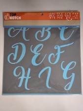 NEW Top Notch Detailed Laser Stencils Cursive Alphabet Letter Upper Case