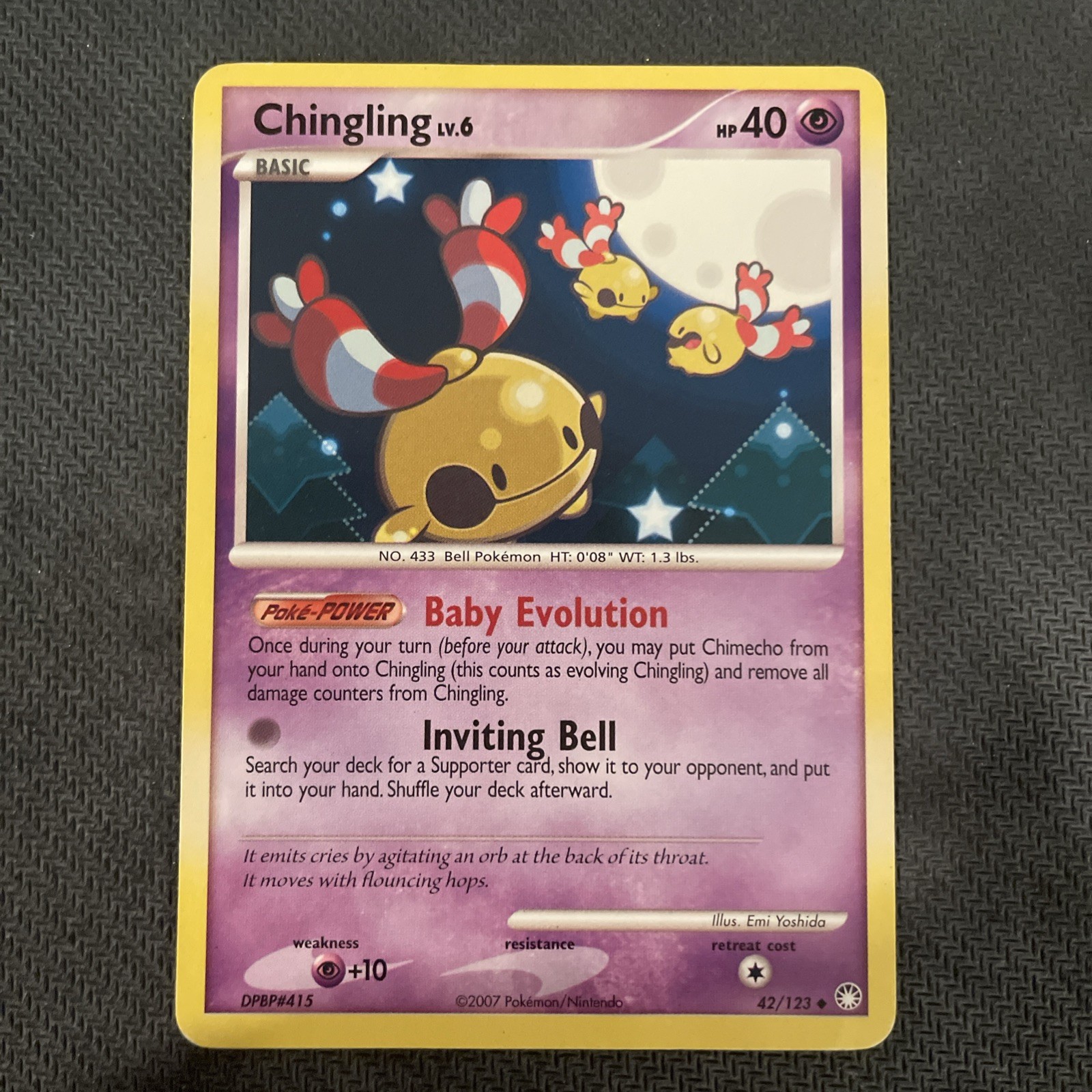 Chingling 42/123 Pokemon Mysterious Treasures Common 2007 LP