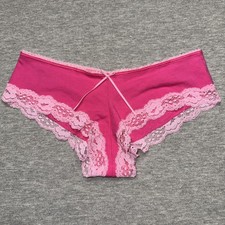 NWT Victoria s Secret PINK Vintage Cheeky Lace Trim Bow Panties Size XS