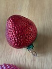 VTG Glass Mini Bumpy RASPBERRY Kugel Christmas Ornament Japan & STRAWBERRY Colum — photo 10