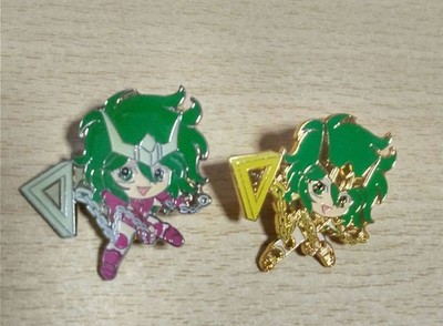 Saint Seiya Andromeda Shun Pins Set Rare Gold Cross Version Collectible