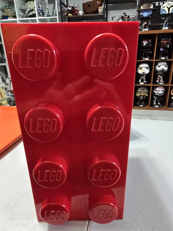 Lego 2 LARGE Brick Shelf Set Red & GREY Lego Decor Office Kids Play Room  - Image 4 of 4