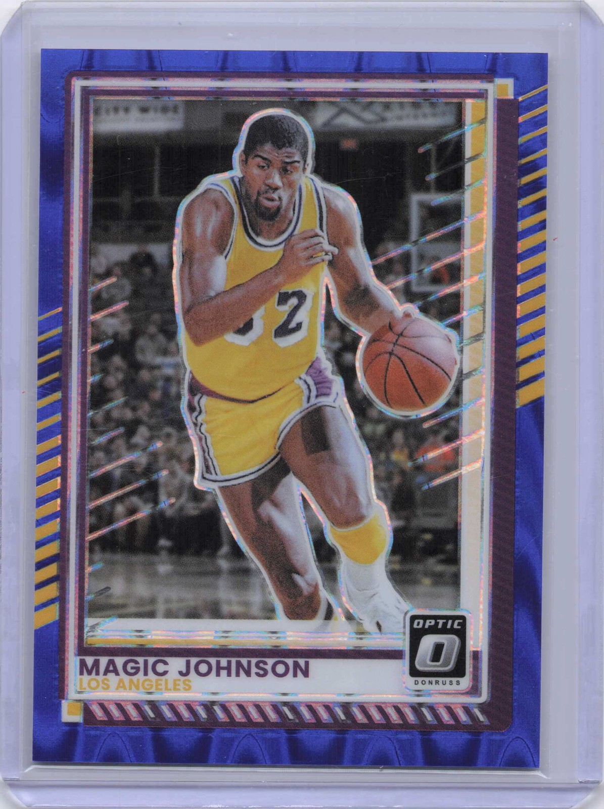 2025-26 Donruss #141 Magic Johnson Blue Raywave #/99 Los Angeles Lakers