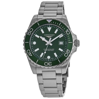 New Longines HydroConquest Quartz 42mm Green Dial Men's Watch L3.769.4.06.6