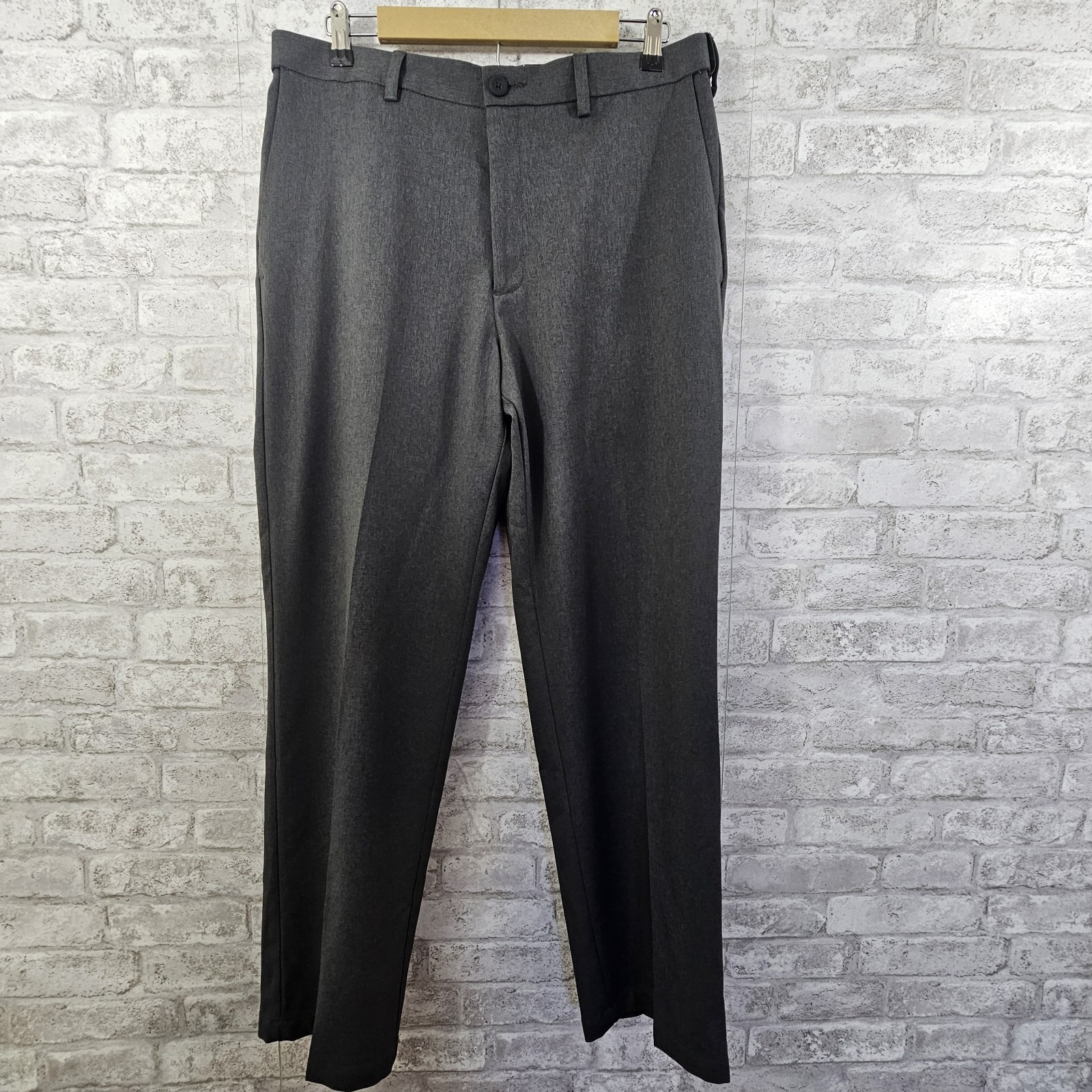 Haggar Cool Right Performance Flex Pants Mens Size 34/30 Gray