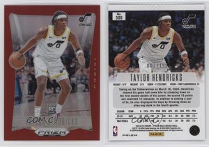 2023-24 Panini Prizm Deca Red Prizm /199 Taylor Hendricks #300 Rookie RC