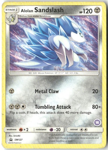 Alolan Sandslash - SM127 Promo Sun & Moon Promo Pokemon Moderately Played