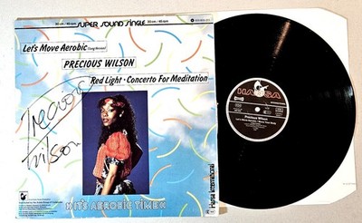 PRECIOUS WILSON Lets Move Aerobic LONG VERSION 12'' signed AUTORGRAMM 1980s DISCO