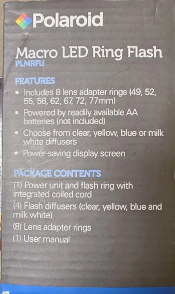 POLAROID Macro LED Ring Flash Macro LED Ring Flash PLMRFU NIB - Image 2 of 4