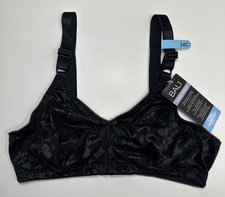 Bali Women's Double Support Spa Closure Wirefree Bra DF3372 Black 34C NEW
