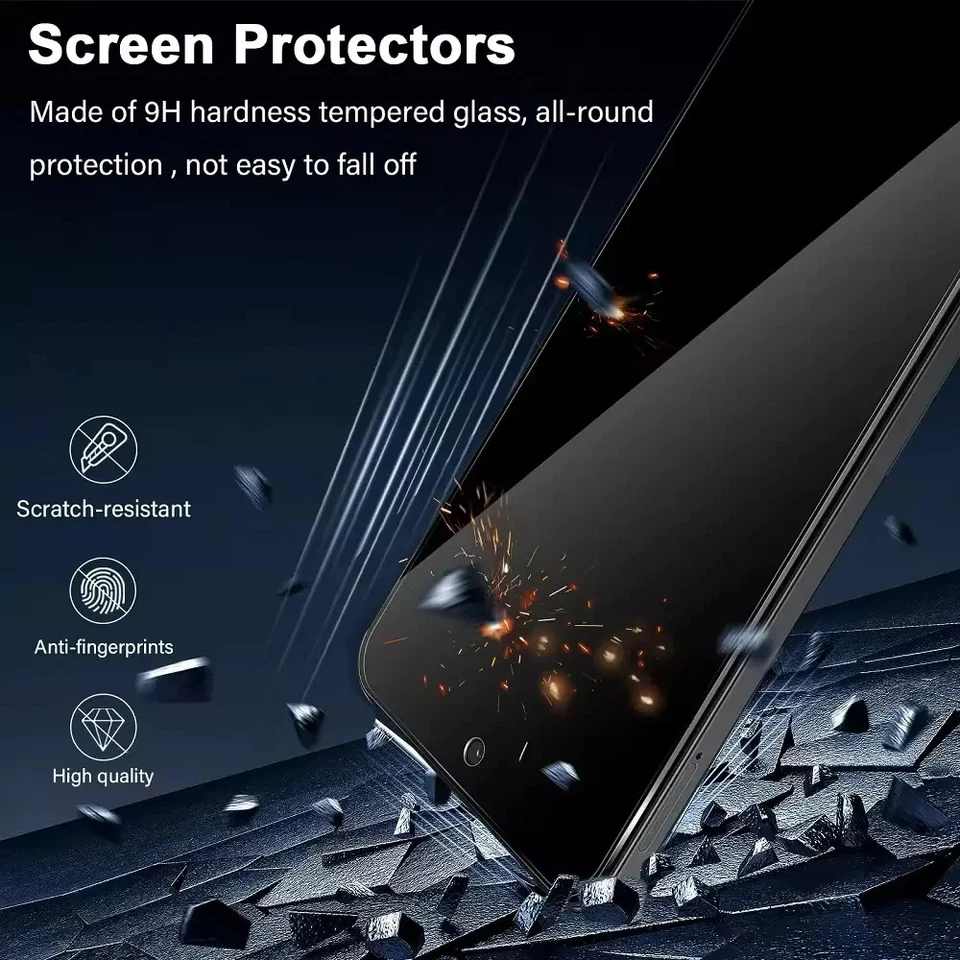 LOTE Protector Pantalla Privacidad Vidrio Templado Para iPhone 17 16 15 14 13 12 Pro Max Foto 4 de 4