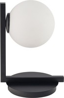 Tischlampe Modern Schwarz Glas 27 Cm G9 Moderne Nachttisch Leuchte Schlafzimmer