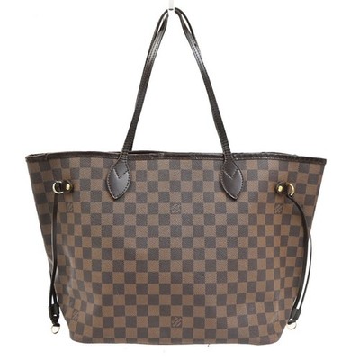 LOUIS VUITTON Neverfull MM Shoulder Bag Damier Ebene Leather BN N51105 16TA695