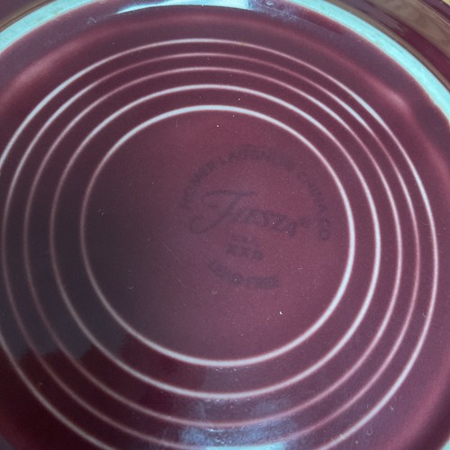 Fiestaware Fiesta CINNABAR BURGUNDY Salad 7” Dessert Salad Plate - Picture 3 of 4