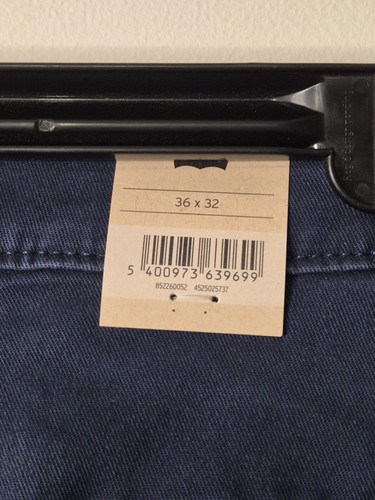 Levi's XX Chino Standard Taper Straight Pants Men's Size W36 L32 BNWT Blue - Picture 9 of 9