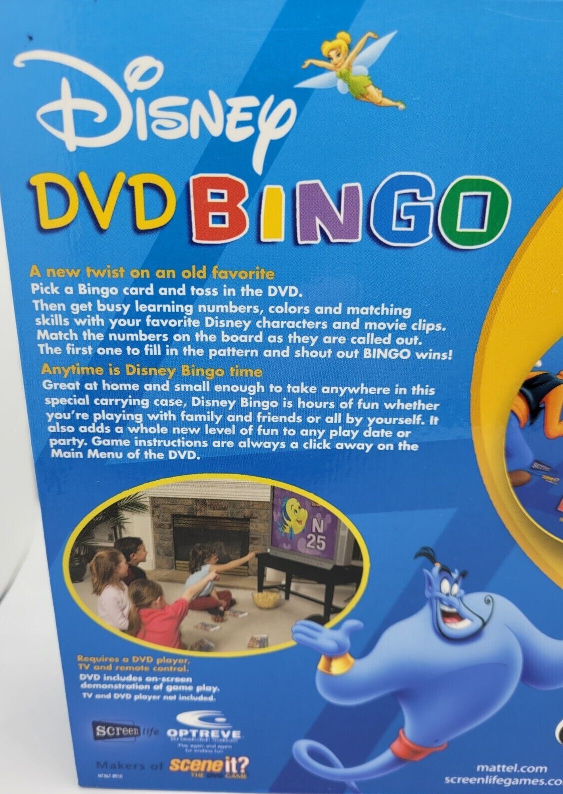Disney DVD Bingo Mattel Family Fun Complete Magical Game With Movie