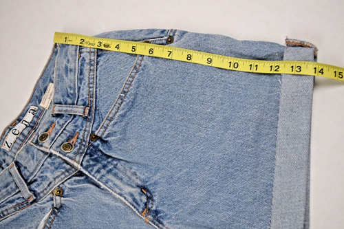 Jean Shorts VTG Zena 80s Light Blue Wash High Waist Cutoff Style Sz S/M - Picture 6 of 13