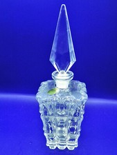 Flakon Parfümflasche Kristallglas Karomuster Viereck Nr. 2 ms38