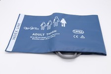 NIBP Cuff Reusable XLarge Adult Thigh Double Hose 46-66cm Blue-Same Day Shipping