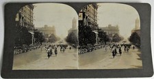 GÉNÉRAL PERSHING 1919 DÉFILÉ DE LA VICTOIRE STÉRÉOVIEW Washington DC Photo F J CULLEN